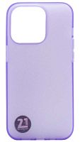 Силиконовый чехол для Apple iPhone 14 Pro матовый с прозрачным бортом фиолетовый