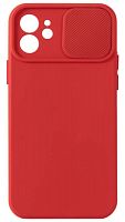 Силиконовый чехол для Apple iPhone 12 Camera Protection красный