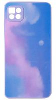 Силиконовый чехол для Samsung Galaxy A22S/A226 стеклянный краски сиреневый