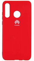 Силиконовый чехол для Huawei P30 Lite/Honor 20S с лого красный