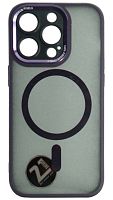 Силиконовый чехол для Apple iPhone 14 Pro Magsafe глянцевый фиолетовый