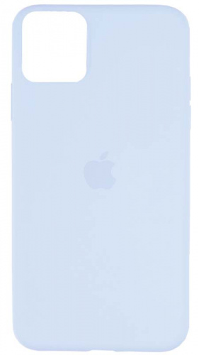 Силиконовый чехол Soft Touch для Apple iPhone 11 Pro Max с лого бледно-голубой