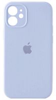 Силиконовый чехол Soft Touch для Apple iPhone 12 mini с защитой камеры светло-голубой