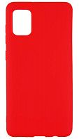 Силиконовый чехол для Samsung Galaxy A31/A315 матовый красный