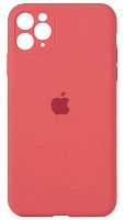 Силиконовый чехол Soft Touch для Apple iPhone 11 Pro Max с защитой камеры ярко-розовый
