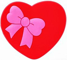 Декоративная наклейка на чехол сердце с бантиком