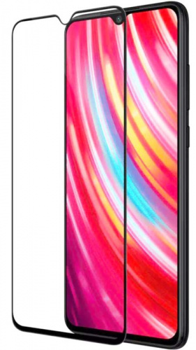Противоударное стекло для Xiaomi Redmi 9 с полной проклейкой чёрный