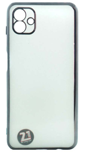 Силиконовый чехол для Samsung Galaxy A04/A045 с окантовкой черный