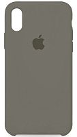 Задняя накладка Soft Touch для Apple iPhone X/XS серо-коричневый