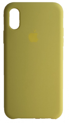 Задняя накладка Soft Touch для Apple iPhone X/XS лимонный