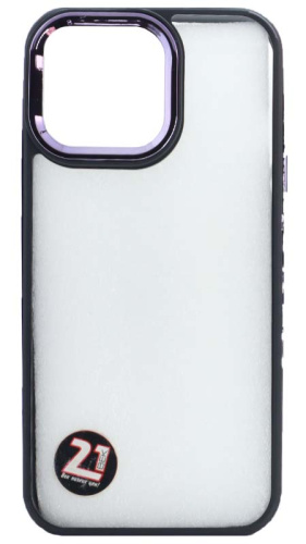 Силиконовый чехол для Apple iPhone 13 Pro прозрачное стекло фиолетовый